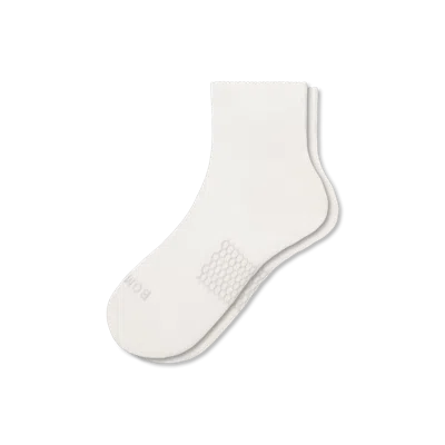 Bombas Modern Rib Quarter Socks In White