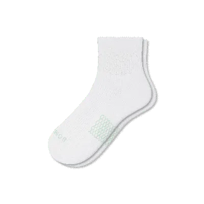 Bombas Modern Rib Quarter Socks In White