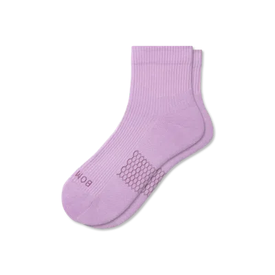 Bombas Modern Rib Quarter Socks In Wildflower