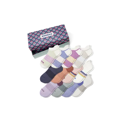 Bombas Mother's Day Ankle Sock 12-pack Gift Box In Pink Lily Mix