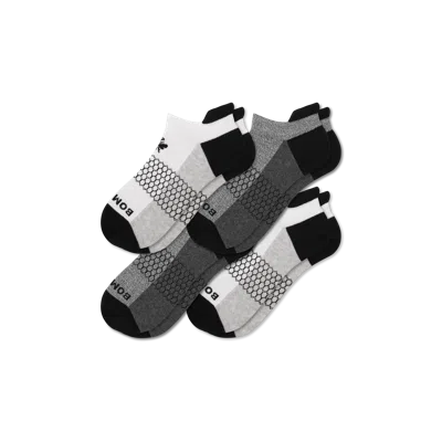 Bombas Originals Ankle Sock 4-pack In Charcoal White Mix