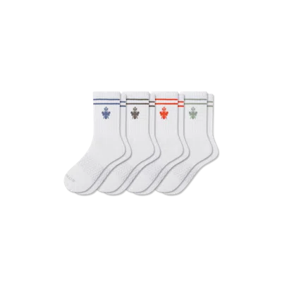 Bombas Originals Half Calf Sock 4-pack In White