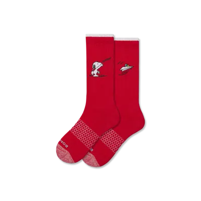 Bombas Peanuts X : Adult Calf Socks In Red