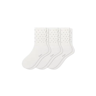 Bombas Pearl Half Calf Sock 3-pack In Soft White