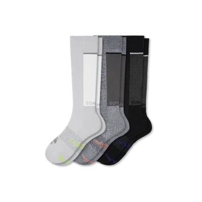 Bombas Performance Compression Sock 3-pack (20-30mmhg) In Black Charcoal Grey