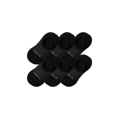 Bombas Performance Cushioned No Show Sock 6-pack In Dark Black