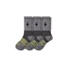 Bombas Performance Targeted Compression Calf Sock 3-pack In Charcoal