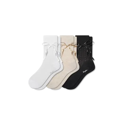 Bombas Pointelle Bow Half Calf Sock 3-pack