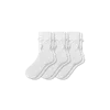 Bombas Pointelle Bow Half Calf Sock 3-pack In White