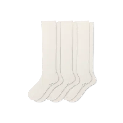 Bombas Pointelle Knee High Sock 3-pack In Neutral