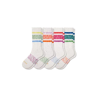 Bombas Pride Calf Sock 4-pack In White