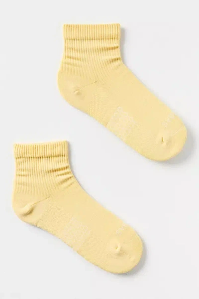Bombas Quarter Crew Socks In Yellow