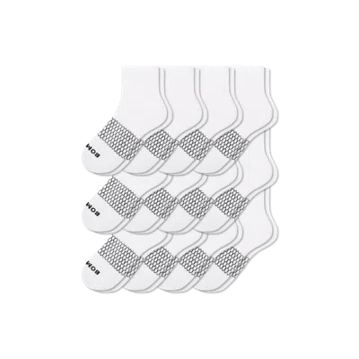 Bombas Quarter Sock 12-pack In White