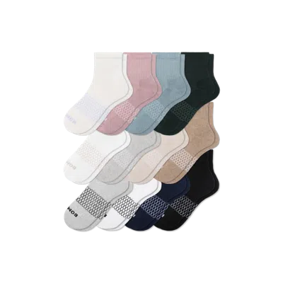 Bombas Quarter Sock 12-pack In Forest Mauve Mix
