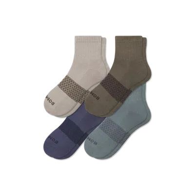 Bombas Quarter Sock 4-pack In Oak Navy Mix