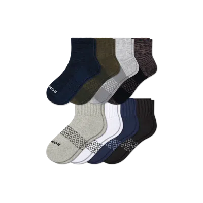 Bombas Quarter Sock 8-pack In Meteor Solids Mix