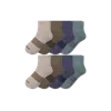 Bombas Quarter Sock 8-pack In Oak Navy Mix