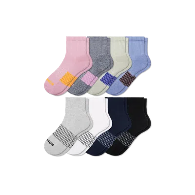 Bombas Quarter Sock 8-pack In Wildflower Blue Mix