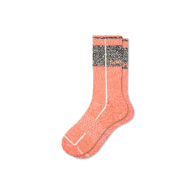 Bombas Reflec-tec All-purpose Crew Socks In Reflective Peach