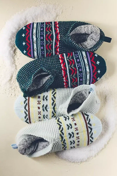 BOMBAS RETRO FAIR ISLE GRIPPER SLIPPERS
