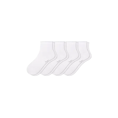 Bombas Roll Top Quarter Sock 4-pack In White
