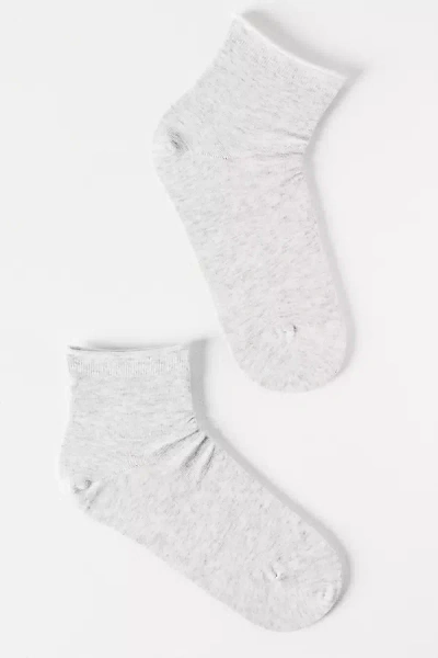 Bombas Roll-top Quarter Socks In Gray