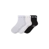 Bombas Rosette True Rib Quarter Sock 3-pack In Halo White Mix