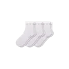 Bombas Rosette True Rib Quarter Sock 3-pack In White
