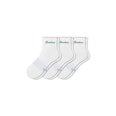 Bombas Ruffle Athletic Quarter Sock 3-pack