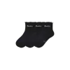 Bombas Ruffle Athletic Quarter Sock 3-pack In Black