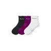 Bombas Ruffle Athletic Quarter Sock 3-pack In Multi