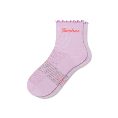 Bombas Ruffle Athletic Quarter Socks