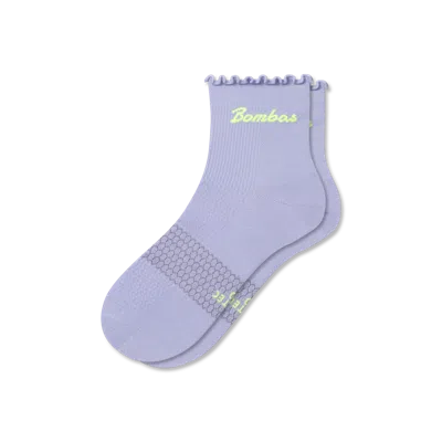 Bombas Ruffle Athletic Quarter Socks