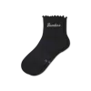 Bombas Ruffle Athletic Quarter Socks In Black