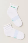 Bombas Ruffle Athletic Quarter Socks In White