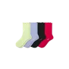 Bombas Ruffle Rib Half Calf Sock 4-pack In Multi