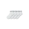 Bombas Ruffle Rib Half Calf Sock 4-pack In White