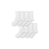 Bombas Ruffle Rib Half Calf Sock 8-pack In White