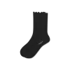 Bombas Ruffle Rib Half Calf Socks In Black