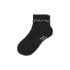 Bombas Ruffle Rib Half Calf Socks In Black