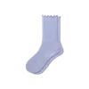 Bombas Ruffle Rib Half Calf Socks In Dawn Blue
