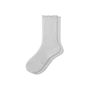 Bombas Ruffle Rib Half Calf Socks In Light Grey Heather