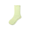 Bombas Ruffle Rib Half Calf Socks In Soft Lime