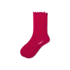 Bombas Ruffle Rib Half Calf Socks In Vivid Red