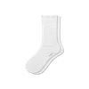 Bombas Ruffle Rib Half Calf Socks In White
