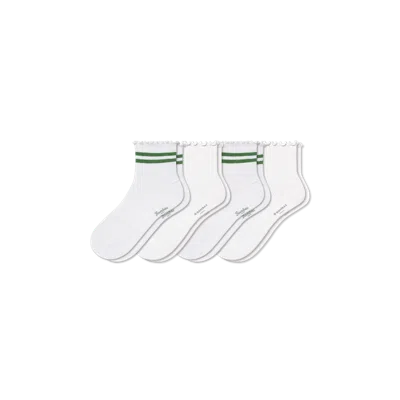 Bombas Ruffle Rib Quarter Sock 4-pack