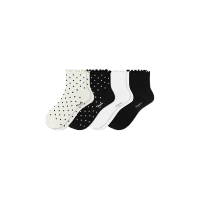Bombas Ruffle Rib Quarter Sock 4-pack