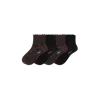 Bombas Ruffle Rib Quarter Sock 4-pack In Leopard Ruffle Mix