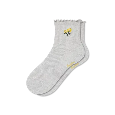 Bombas Ruffle Rib Quarter Socks