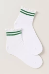 Bombas Ruffle Rib Quarter Socks In White